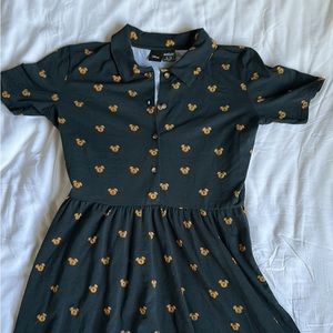 CAKEWORTHY MICKEY PUMPKIN BUTTON UP DRESS